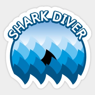 Shark Diver Sticker